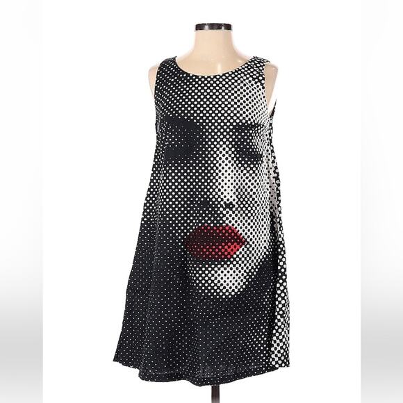 Bla Bla polka dot and graphic print mini dress, size small - Picture 1 of 8